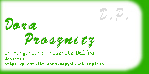 dora prosznitz business card